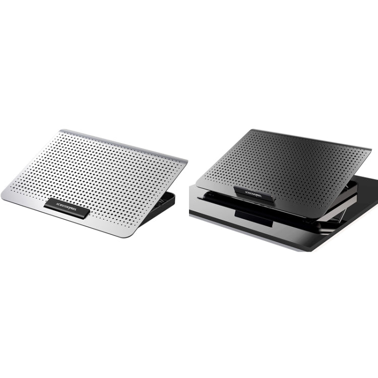 ICE COOREL Laptop Aluminum Alloy Radiator Fan Silent Notebook Cooling Bracket, Colour: Six-Fan Space Silver