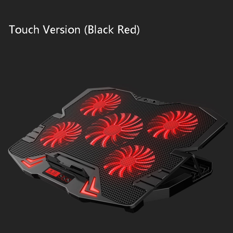 ICE COOREL K5 Laptop Radiator Computer Cooling Bracket, Colour: Touch Version (Black Red)