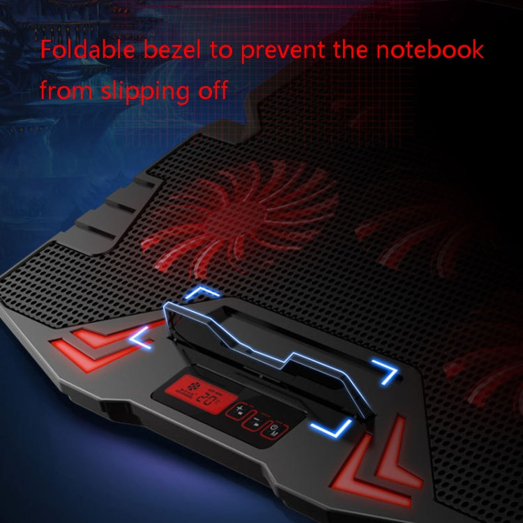 ICE COOREL K5 Laptop Radiator Computer Cooling Bracket, Colour: Touch Version (Black Red)
