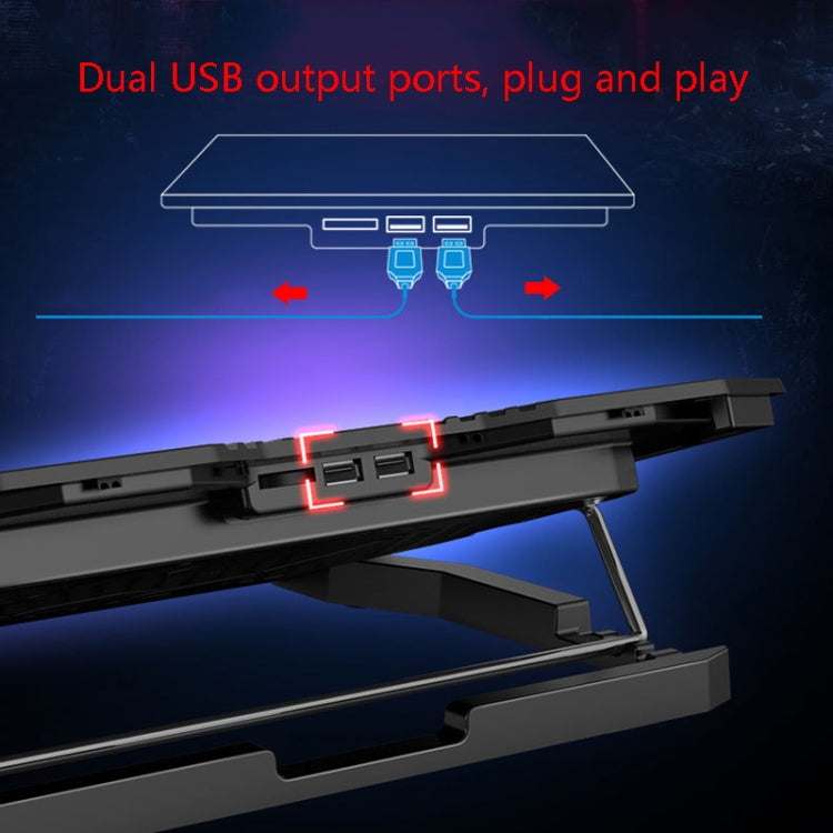ICE COOREL K5 Laptop Radiator Computer Cooling Bracket, Colour: Touch Version (Black Blue)
