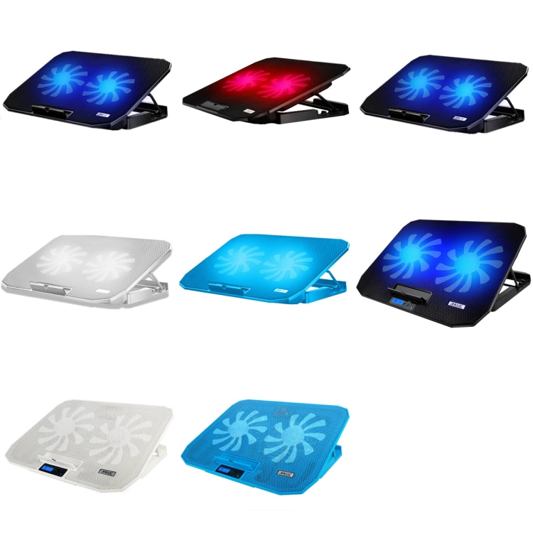 ICE COOREL N106 Laptop Base Adjustment Radiator Dual-Fan Notebook Cooling Bracket, Colour: Standard Version (Blue Light)