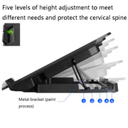 ICE COOREL N106 Laptop Base Adjustment Radiator Dual-Fan Notebook Cooling Bracket, Colour: Standard Version (Blue Light)