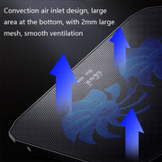 ICE COOREL N106 Laptop Base Adjustment Radiator Dual-Fan Notebook Cooling Bracket, Colour: Standard Version (Blue Light)