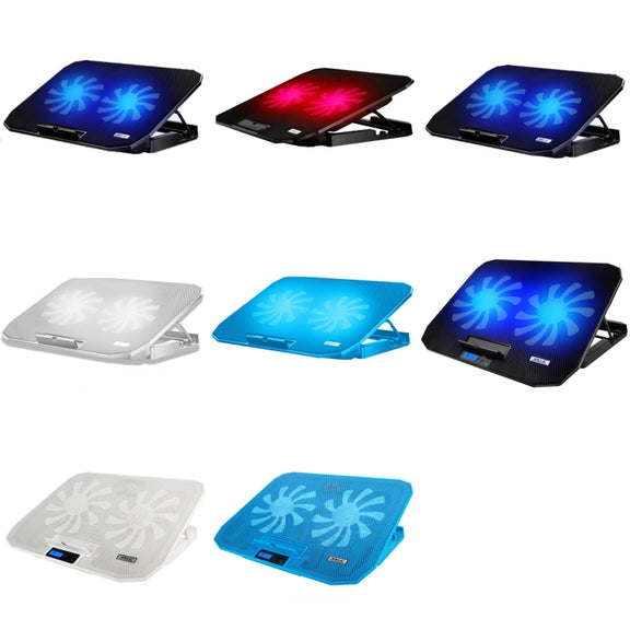ICE COOREL N106 Laptop Base Adjustment Radiator Dual-Fan Notebook Cooling Bracket, Colour: Flagship Version (Ivory White)