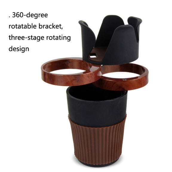 SUITU R151-4  Car Air Outlet Storage Water Cup Holder Mobile Phone Navigation Multi-function Storage Box(Black Square)