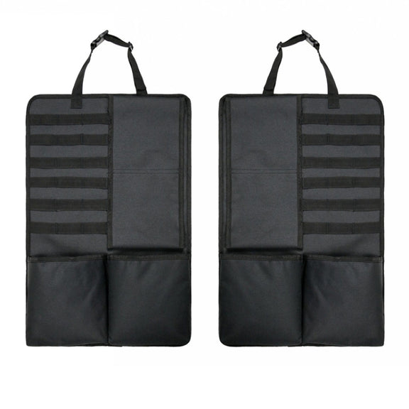 2 PCS Car Seat Back Hanging Bag Oxford Cloth Storage Bag(Black)