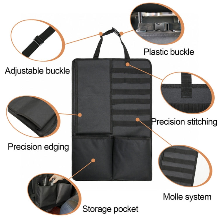 2 PCS Car Seat Back Hanging Bag Oxford Cloth Storage Bag(Black)