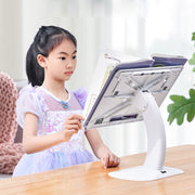 Oatsbasf 03363 Laptop Heightening Bracket Multifunctional Portable Foldable Desktop Stand(White)