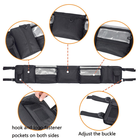 Large-Capacity Car Outdoor Bag Practical And Wear-Resistant Riding Front Bag(Black)