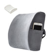 Office Waist Cushion Car Pillow With Pillow Core, Style: Memory Foam(Suede Gray) - free shipping - PMC TechLife - Order now!
