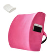 Office Waist Cushion Car Pillow With Pillow Core, Style: Memory Foam(Suede Rose Red) - free shipping - PMC TechLife - Order now!