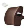 Office Waist Cushion Car Pillow With Pillow Core, Style: Memory Foam(Mesh Brown) - free shipping - PMC TechLife - Order now!