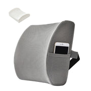 Office Waist Cushion Car Pillow With Pillow Core, Style: Memory Foam(Mesh Gray)