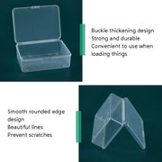 PP Rectangular Transparent Plastic Box Flip Cover Parts Hardware Tool Storage Box