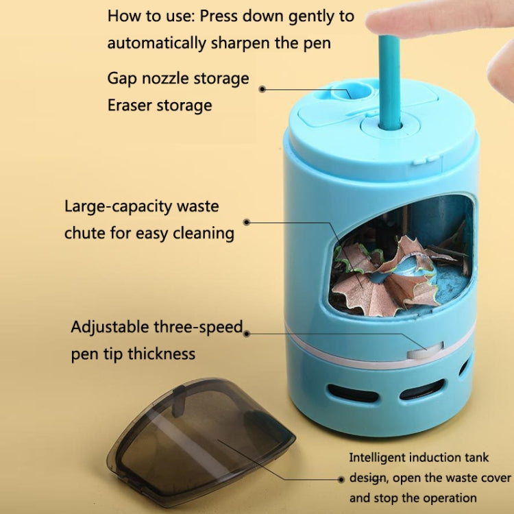 XCQ-01 Multifunctional Desktop Vacuum Cleaner with Pencil Sharpener Function(White)
