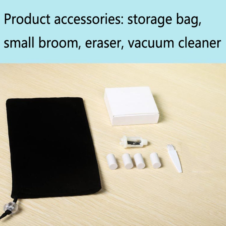 XCQ-01 Multifunctional Desktop Vacuum Cleaner with Pencil Sharpener Function(White)