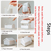 QB2020-008-G1 Mini Snow House Air Humidifier USB Bedroom Christmas Humidifier(Green)