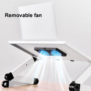Oatsbasf Folding Computer Desk Laptop Stand Foldable Lifting Heightening Storage Portable Rack,Style: L02  Black