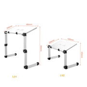 Oatsbasf Folding Computer Desk Laptop Stand Foldable Lifting Heightening Storage Portable Rack,Style: L02  Black