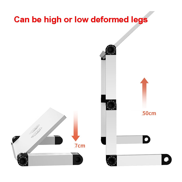 Oatsbasf Folding Computer Desk Laptop Stand Foldable Lifting Heightening Storage Portable Rack,Style: L02  Black