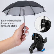 CYCLINGBOX BG-2935 Bicycle Mobile Phone Bracket With Umbrella Water-resistant Navigation Electric Car Mobile Phone Frame, Style: Handlebar Installation (Red)