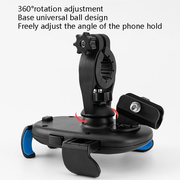 CYCLINGBOX BG-2935 Bicycle Mobile Phone Bracket With Umbrella Water-resistant Navigation Electric Car Mobile Phone Frame, Style: Handlebar Installation (Blue)