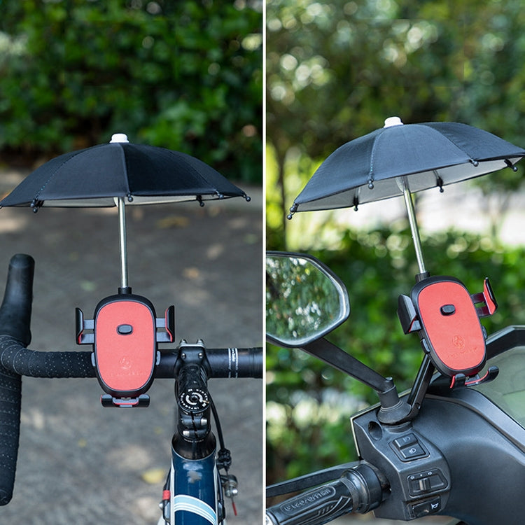 CYCLINGBOX BG-2935 Bicycle Mobile Phone Bracket With Umbrella Water-resistant Navigation Electric Car Mobile Phone Frame, Style: Handlebar Installation (Blue)