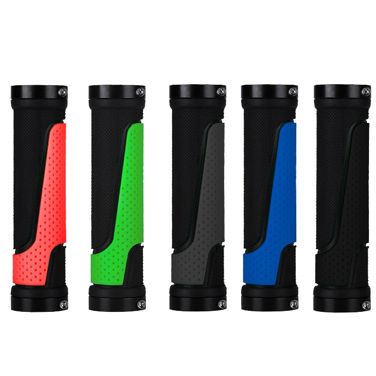 1pair BG-0404 Bicycle Rubber Handle Cover The Mountain Bike Bilateral Lock Dead Anti-Slip Handle Cover(Black)