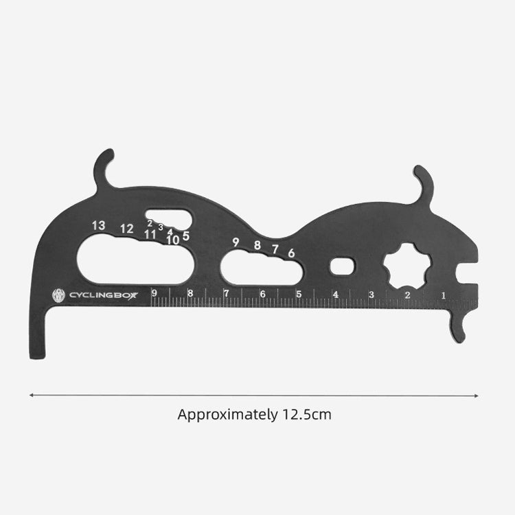 CYCLINGBOX Mountain Bicycle Chain Wear Measuring Ruler Measuring Chain Ruler Inspection Tool(Black)