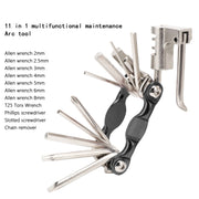 BG-9835D Bicycle Multi-Function Maintenance Curved 11 In 1 Tool Mountain Highway Bike With Interception Machine Combination Tool(blue)