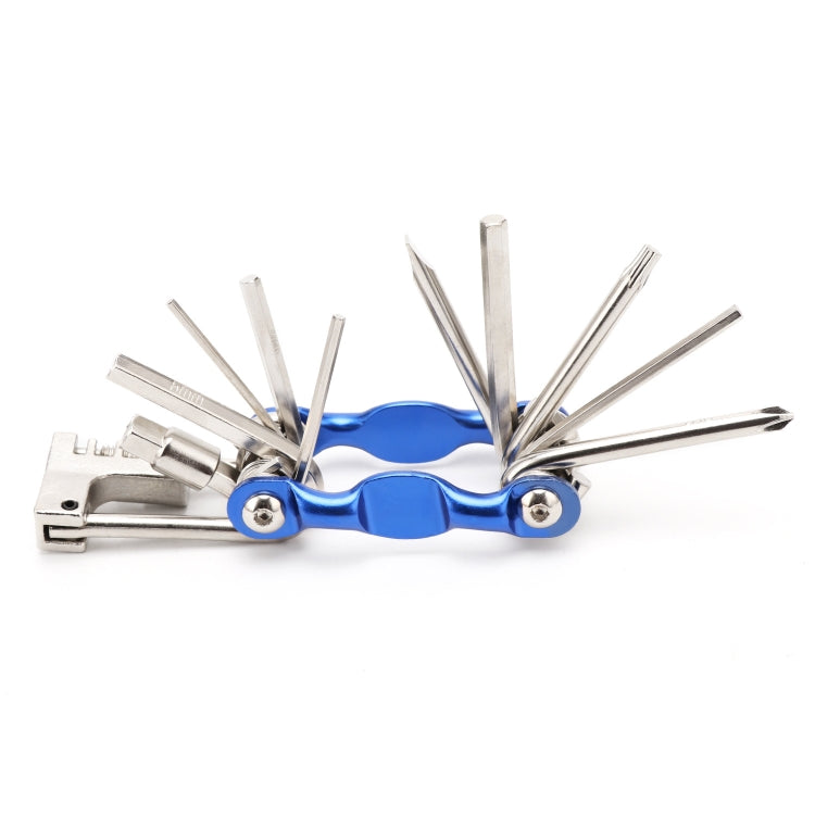 BG-9835D Bicycle Multi-Function Maintenance Curved 11 In 1 Tool Mountain Highway Bike With Interception Machine Combination Tool(blue)