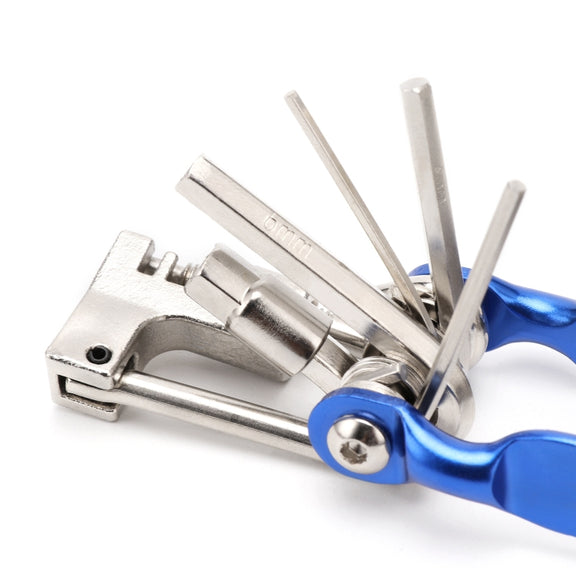 BG-9835D Bicycle Multi-Function Maintenance Curved 11 In 1 Tool Mountain Highway Bike With Interception Machine Combination Tool(blue)