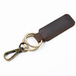 2 PCS Handmade Crazy Horse Leather Retro Keychain Car Couple Keychain, Specification: Double Ring(Coffee) - Key Rings by PMC TechLife | Online Shopping South Africa | PMC TechLife | Buy Now Pay Later Mobicred