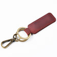 2 PCS Handmade Crazy Horse Leather Retro Keychain Car Couple Keychain, Specification: Double Ring(Wine Red) - Key Rings by PMC TechLife | Online Shopping South Africa | PMC TechLife | Buy Now Pay Later Mobicred