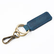 2 PCS Handmade Crazy Horse Leather Retro Keychain Car Couple Keychain, Specification: Double Ring(Blue) - Key Rings by PMC TechLife | Online Shopping South Africa | PMC TechLife | Buy Now Pay Later Mobicred