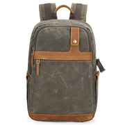 D1383 Outdoor SLR Digital Camera Backpack Water-resistant Batik Canvas Camera Bag(Green)