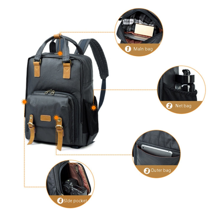 272 Wearable Shoulder Camera Bag Water-resistant SLR Digital Camera Bag(Khaki)