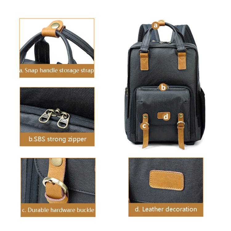 272 Wearable Shoulder Camera Bag Water-resistant SLR Digital Camera Bag(Khaki)