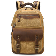 K813 Retro SLR Camera Bag Canvas Shoulder Computer Camera Bag(Soil Yellow)