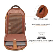 K813 Retro SLR Camera Bag Canvas Shoulder Computer Camera Bag(Soil Yellow)