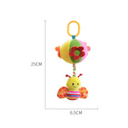 Stroller Drawstring Cloth Ball Toy Baby Soothing Hand Grab Ball Plush Bed Bell Lathe Pendant(Blue Bird)