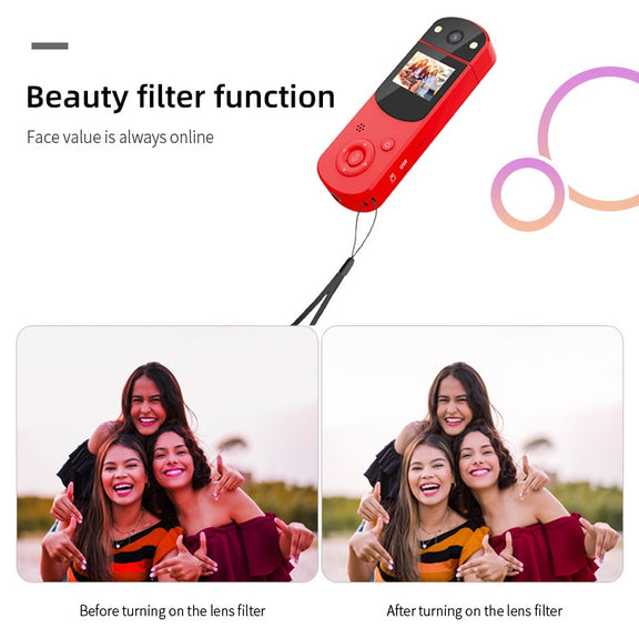 D2 HD 1080P Multi-Function Digital Video Camera Sports DV Camera Live Computer Camera Recorder(Orange)
