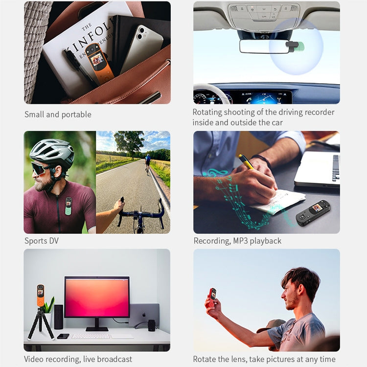 D2 HD 1080P Multi-Function Digital Video Camera Sports DV Camera Live Computer Camera Recorder(Orange)