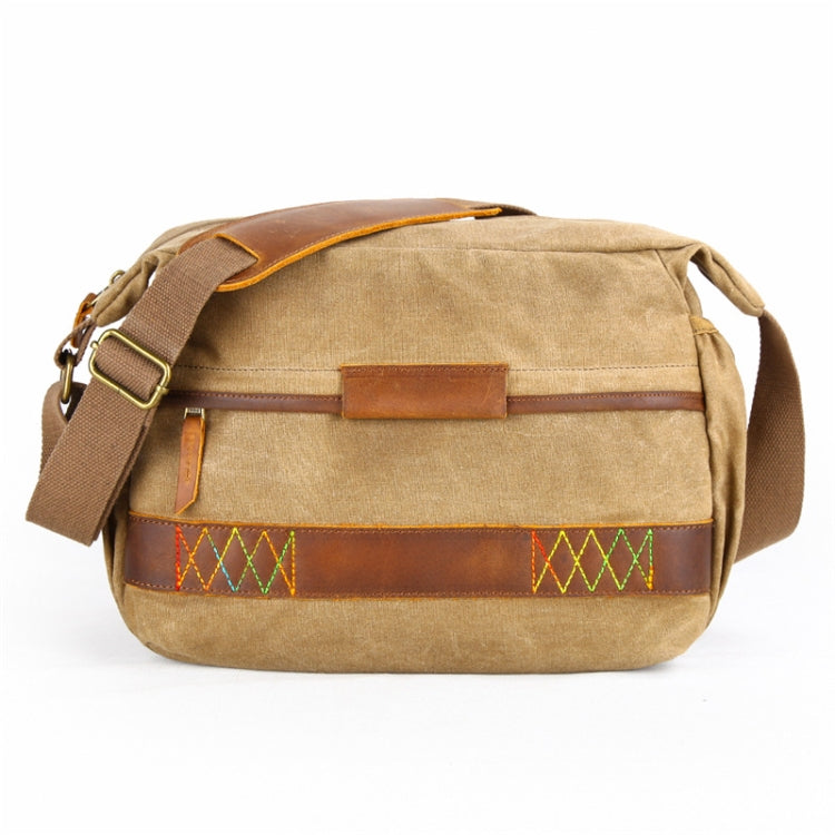 3037 SLR Camera Bag Shoulder Water-resistant Messenger Camera Bag(Khaki)