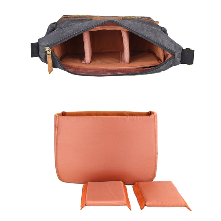 3037 SLR Camera Bag Shoulder Water-resistant Messenger Camera Bag(Khaki)