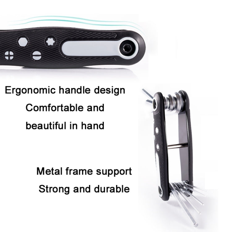 8 In 1 Bicycle Repair Portable Folding Allen Wrench(Torx)
