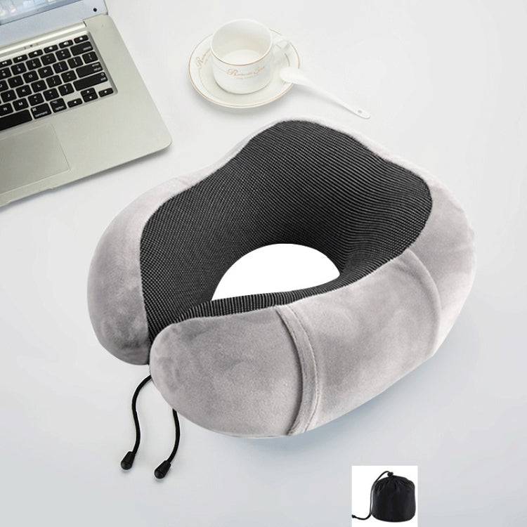 Magnetic Memory Foam U-shaped Pillow Suitable for Travel Solid Pillows(Gray)