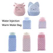 Winter Silicone Hand Warmer Cartoon Cute Water Injection Warm Water Bag, Colour: Light Blue Beaver