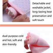 Winter Silicone Hand Warmer Cartoon Cute Water Injection Warm Water Bag, Colour: Light Blue Beaver