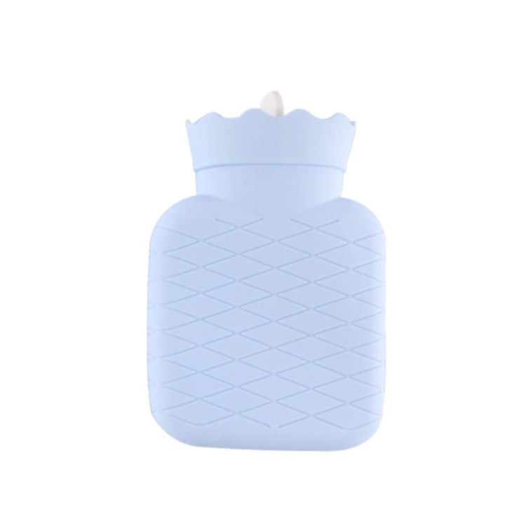 Winter Silicone Hand Warmer Cartoon Cute Water Injection Warm Water Bag, Colour: Light Blue Square
